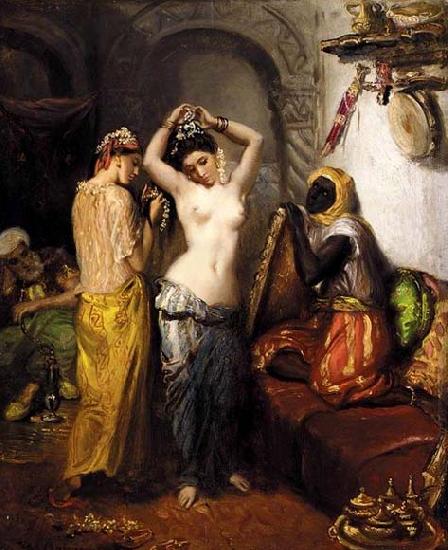 Theodore Chasseriau Orientalist Interior Sweden oil painting art